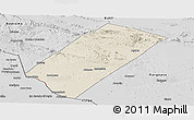 Shaded Relief Panoramic Map of Gabiley, desaturated
