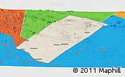 Shaded Relief Panoramic Map of Gabiley, political outside