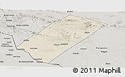 Shaded Relief Panoramic Map of Gabiley, semi-desaturated