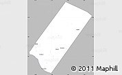 Gray Simple Map of Gabiley, single color outside