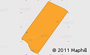 Political Simple Map of Gabiley, cropped outside