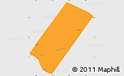 Political Simple Map of Gabiley, single color outside