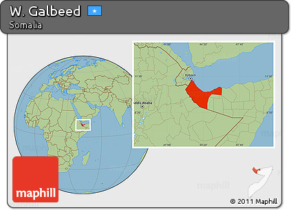 Savanna Style Location Map of W. Galbeed