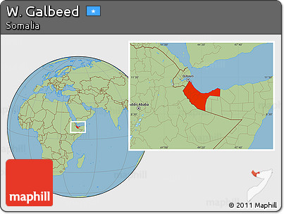 Savanna Style Location Map of W. Galbeed
