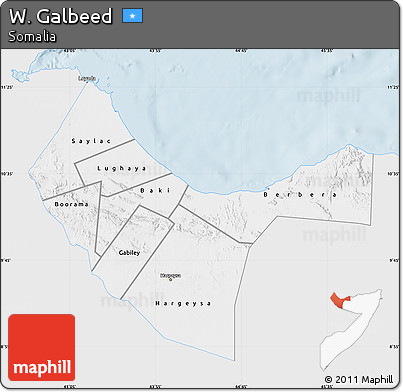 Silver Style Map of W. Galbeed, single color outside