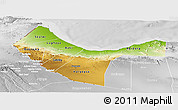 Physical Panoramic Map of W. Galbeed, lighten, desaturated