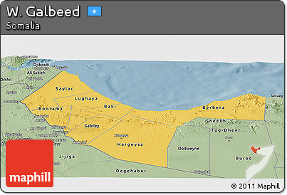 Savanna Style Panoramic Map of W. Galbeed