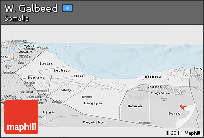 Silver Style Panoramic Map of W. Galbeed