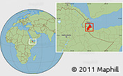 Savanna Style Location Map of Saylac