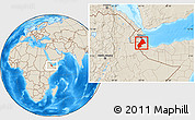 Shaded Relief Location Map of Saylac