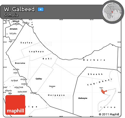 Blank Simple Map of W. Galbeed