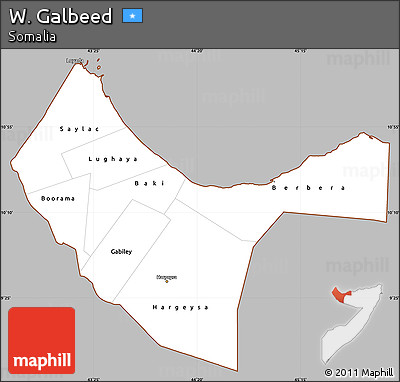 Gray Simple Map of W. Galbeed, cropped outside