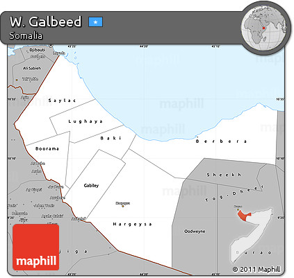 Gray Simple Map of W. Galbeed