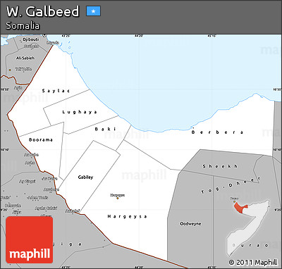 Gray Simple Map of W. Galbeed