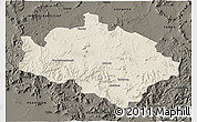 Shaded Relief 3D Map of CRADOCK, darken