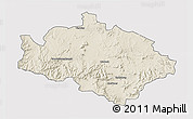 Shaded Relief 3D Map of CRADOCK, single color outside
