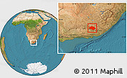 Satellite Location Map of CRADOCK