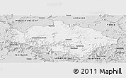 Silver Style Panoramic Map of CRADOCK