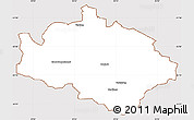 Classic Style Simple Map of CRADOCK, cropped outside