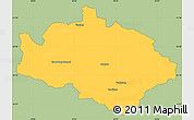 Savanna Style Simple Map of CRADOCK, single color outside