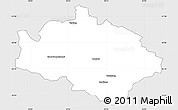 Silver Style Simple Map of CRADOCK, single color outside