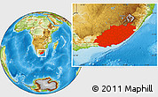 Physical Location Map of Eastern Cape