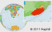 Political Location Map of Eastern Cape