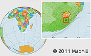 Political Location Map of MACLEAR