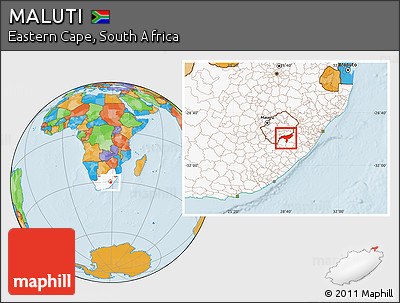 Political Location Map of MALUTI, highlighted country