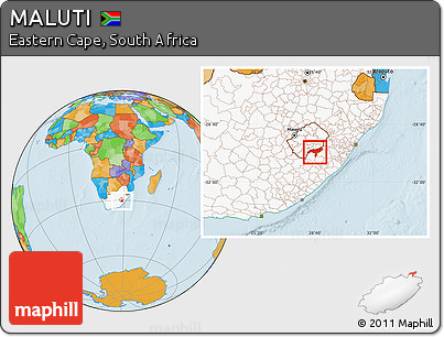 Political Location Map of MALUTI, highlighted country