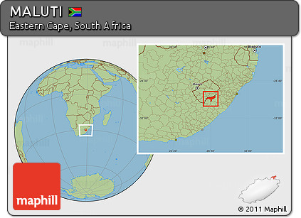 Savanna Style Location Map of MALUTI