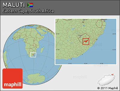 Savanna Style Location Map of MALUTI