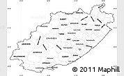 Blank Simple Map of Eastern Cape, cropped outside