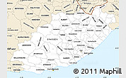 Classic Style Simple Map of Eastern Cape