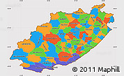 Political Simple Map of Eastern Cape, cropped outside