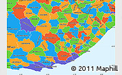 Political Simple Map of Eastern Cape