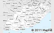 Silver Style Simple Map of Eastern Cape