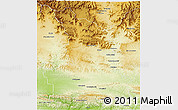 Physical 3D Map of SOMERSET EAST
