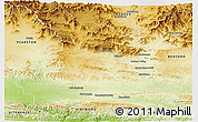 Physical Panoramic Map of SOMERSET EAST