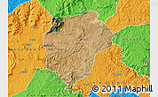 Satellite Map of UMTATA, political outside