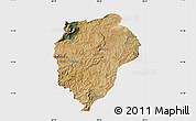 Satellite Map of UMTATA, single color outside