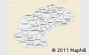 Classic Style 3D Map of Free State, single color outside