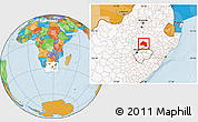 Political Location Map of BETHLEHEM, highlighted country