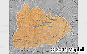 Satellite Map of BLOEMFONTEIN, desaturated