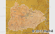 Satellite Map of BLOEMFONTEIN, physical outside