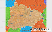 Satellite Map of BLOEMFONTEIN, political outside
