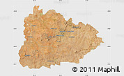 Satellite Map of BLOEMFONTEIN, single color outside
