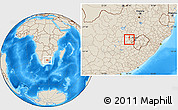 Shaded Relief Location Map of BOTSHABELO