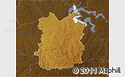 Physical 3D Map of HEILBRON, darken