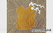 Physical 3D Map of HEILBRON, semi-desaturated